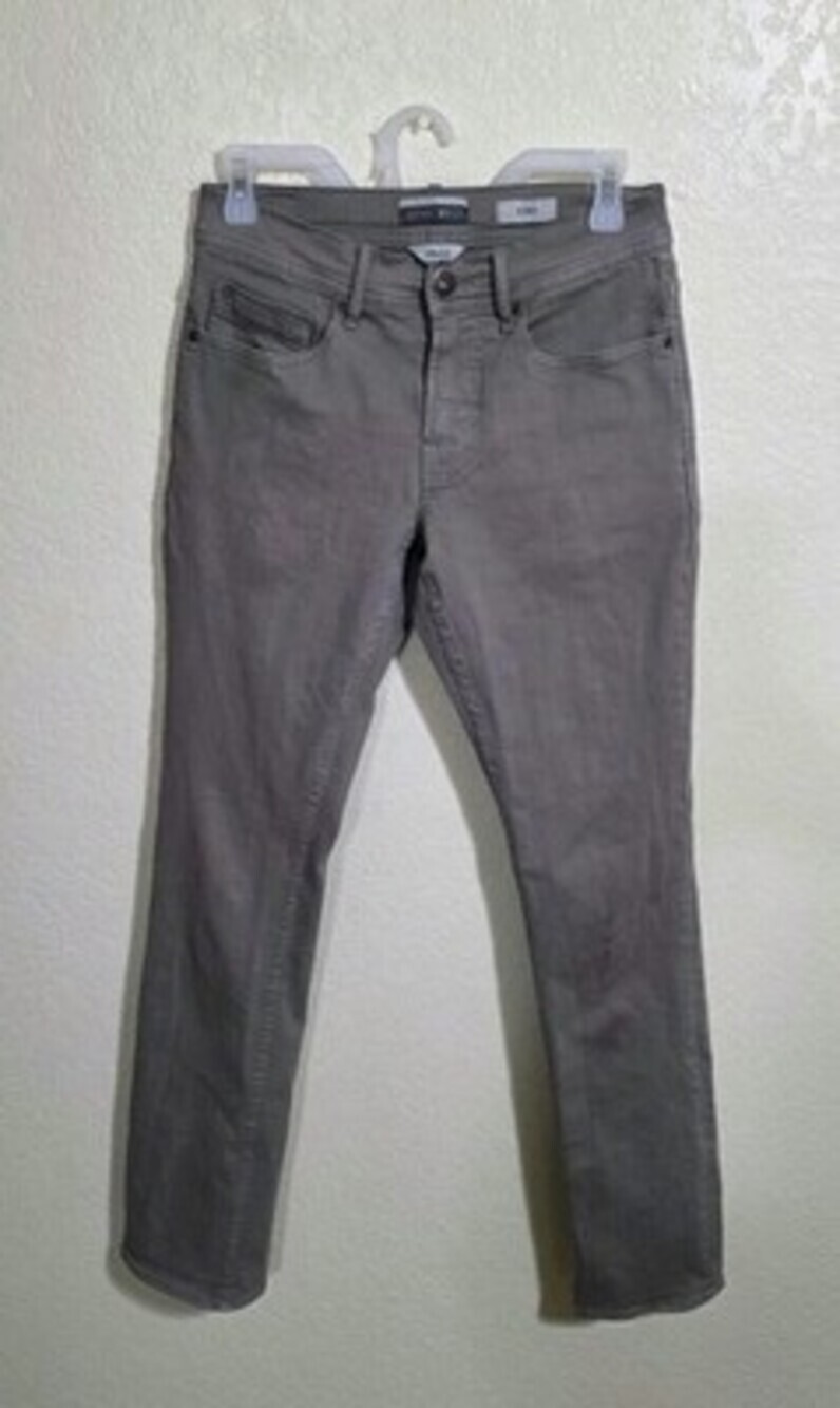 Depart West Jeans Mens 28x32 Seeker Taper Performance Stretch Green Grey Khaki